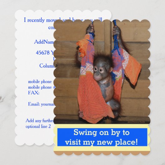 おもしろいの変更 案内状 (正面/裏面)