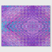 おもしろいの多彩のサイケデリックな紫色パターン ラッピングペーパー (フラット)