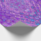 おもしろいの多彩のサイケデリックな紫色パターン ラッピングペーパー (角)