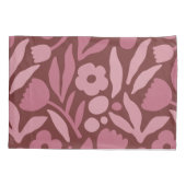 おもしろいの大きな花はっきりした色 枕カバー (裏面)