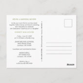 おもしろいの大切な緑の水玉模様グラッドフォトグラッド ポストカード (裏面)