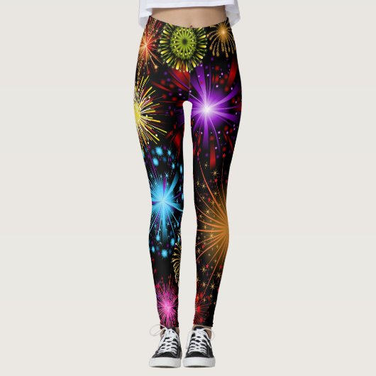 おもしろいの大晦日の休日のパーティのレギング レギンス (正面)