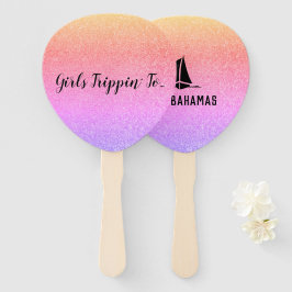 おもしろいの女の子のトリピン'宛先…カラフル ハンドファン