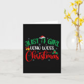 おもしろいの女の子を愛する女の子 カード (黄色い花)