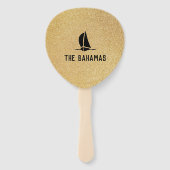 おもしろいの女の子トリピンへ…宛先の金ゴールド ハンドファン (裏面)