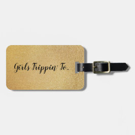 おもしろいの女の子トリピンへ…宛先の金ゴールド ラゲッジタグ