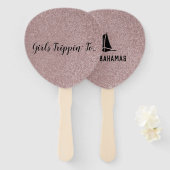 おもしろいの女の子トリピン'へ…宛先バラ金ゴールド ハンドファン (正面&裏面)