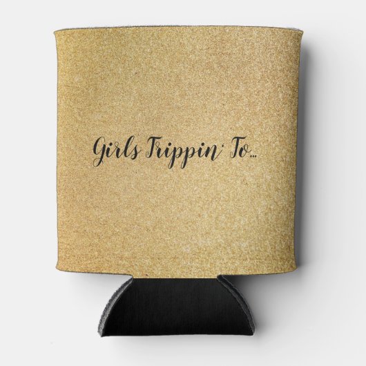 おもしろいの女の子トリピンへ…宛先金ゴールド 缶クーラー (正面)