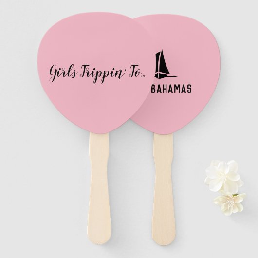 おもしろいの女の子トリピンへ…宛先 ハンドファン (正面&裏面)