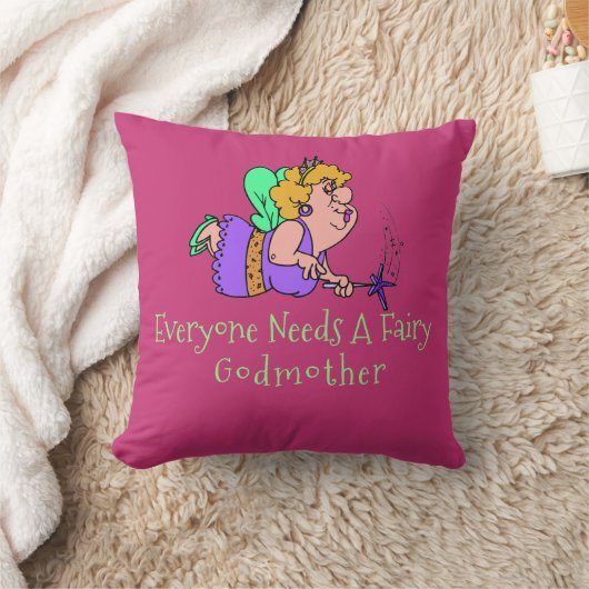 おもしろいの妖精及び妖精の教父の装飾用クッション クッション (ブランケット)