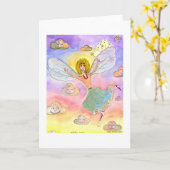 おもしろいの妖精: 概要の挨拶 カード (黄色い花)