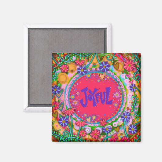 おもしろいの嬉しいピンクかわいらしのフローラモダン刺激 マグネット (正面/裏面)