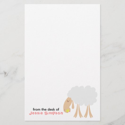 おもしろいの子供のパーソナライズな文房具 便箋 (正面)