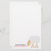 おもしろいの子供のパーソナライズな文房具 便箋 (正面/裏面)