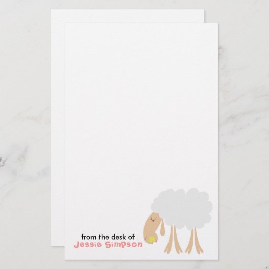 おもしろいの子供のパーソナライズな文房具 便箋 (正面/裏面)