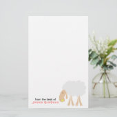 おもしろいの子供のパーソナライズな文房具 便箋 (スタンド正面)