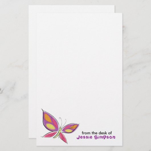 おもしろいの子供のパーソナライズな文房具 便箋 (正面/裏面)