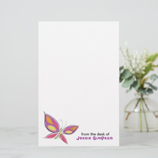 おもしろいの子供のパーソナライズな文房具 便箋 (スタンド正面)