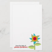 おもしろいの子供のパーソナライズな文房具 便箋 (正面/裏面)