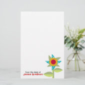 おもしろいの子供のパーソナライズな文房具 便箋 (スタンド正面)