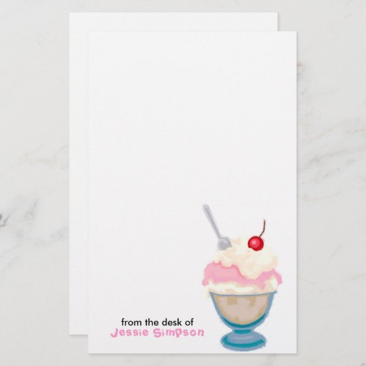 おもしろいの子供のパーソナライズな文房具 便箋 (正面/裏面)