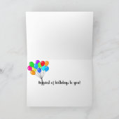 おもしろいの子供の誕生日のネズミを明るい色で カード (内部)