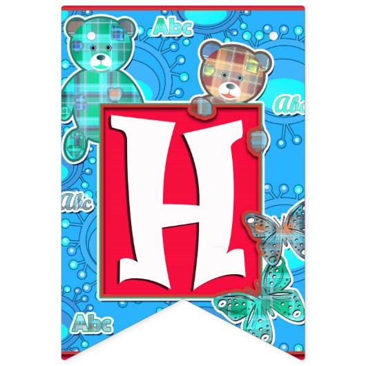 おもしろいの子供の誕生日パーティー バンティングフラッグ (第2の旗)