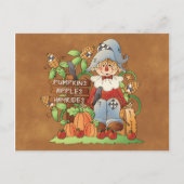 おもしろいの季節のかかし任意の目的のはがき ポストカード (正面)