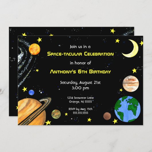 おもしろいの宇宙の招待状 招待状 (正面/裏面)