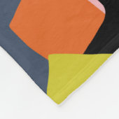 おもしろいの家抽象芸術モダンライムグリーン フリースブランケット (角)