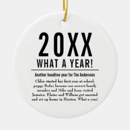 おもしろいの家族のレビューのモダンメリークリスマス セラミックオーナメント