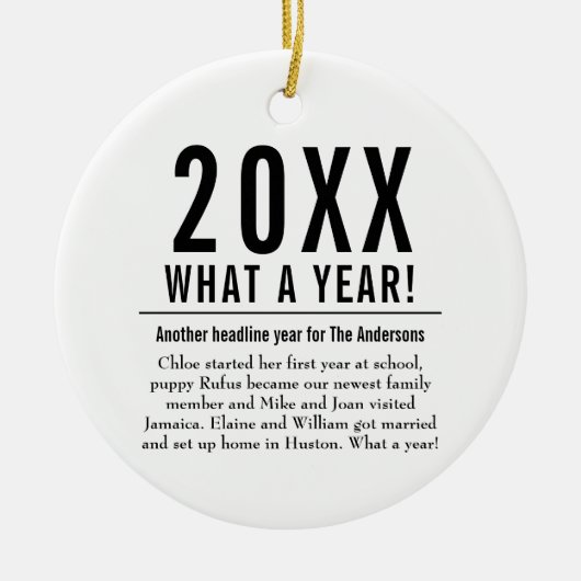 おもしろいの家族のレビューのモダンメリークリスマス セラミックオーナメント (正面)