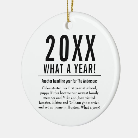 おもしろいの家族のレビューのモダンメリークリスマス セラミックオーナメント (左)