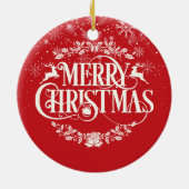 おもしろいの家族のレビューのモダンメリークリスマス セラミックオーナメント (裏面)