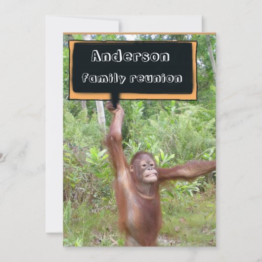 おもしろいの家族会 招待状 (正面)