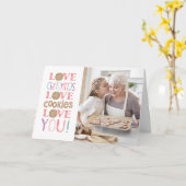 おもしろいの家族写真 カード (黄色い花)