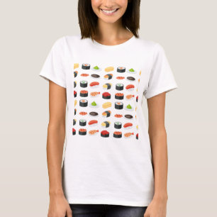 おもしろいの寿司パターン Tシャツ