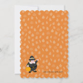 おもしろいの巡礼者の感謝祭の七面鳥の漫画 招待状 (裏面)