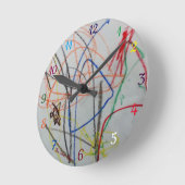 おもしろいの幸せで多彩な時計 ラウンド壁時計 (傾斜)