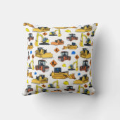 おもしろいの建築車のイラストレーションパターン クッション (裏面)