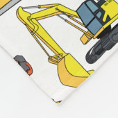 おもしろいの建築車のイラストレーションパターン フリースブランケット (角)