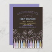 おもしろいの快活なお祝いのバチェロレッテの招待 招待状 (正面/裏面)