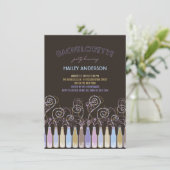 おもしろいの快活なお祝いのバチェロレッテの招待 招待状 (スタンド正面)