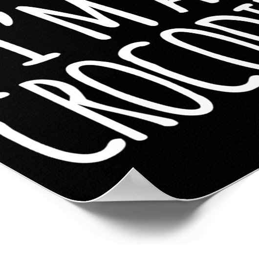 おもしろいの怠惰なハロウィーンの衣装 – 偽るIm A Crocodil ポスター (角)