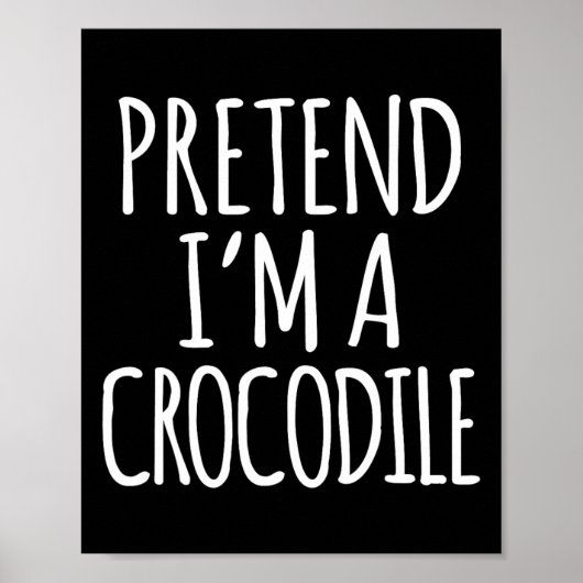 おもしろいの怠惰なハロウィーンの衣装 – 偽るIm A Crocodil ポスター (正面)