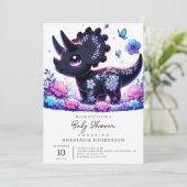 おもしろいの恐竜の赤ちゃんシャワー 招待状 (スタンド正面)