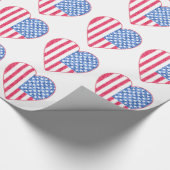 おもしろいの愛国心が強いハートの包装紙 ラッピングペーパー (角)