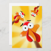 おもしろいの感謝祭のトルコ日の夕食の招待状 招待状 (正面/裏面)