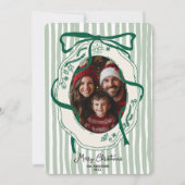 おもしろいの手が描いたメリークリスマス家族の写真 招待状 (正面)