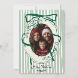 おもしろいの手が描いたメリークリスマス家族の写真 招待状